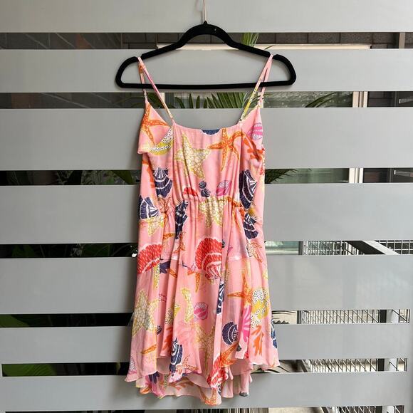 Milly Eva Pink Seashell Cowl Neck Mini Dress Size 2 - Picture 3 of 7